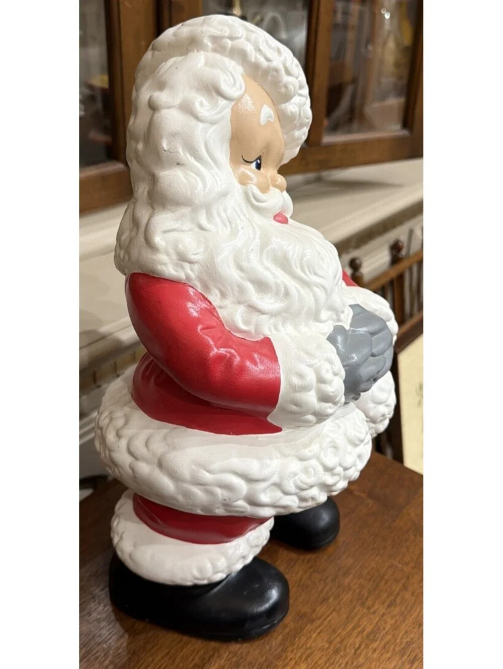 Vintage Ceramic Winking Santa Claus Figurine Atlantic Mold Large 16” MK Signed